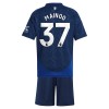 Camisola + Calções Manchester United Mainoo 37 Criança Equipamento 2ª 24/25